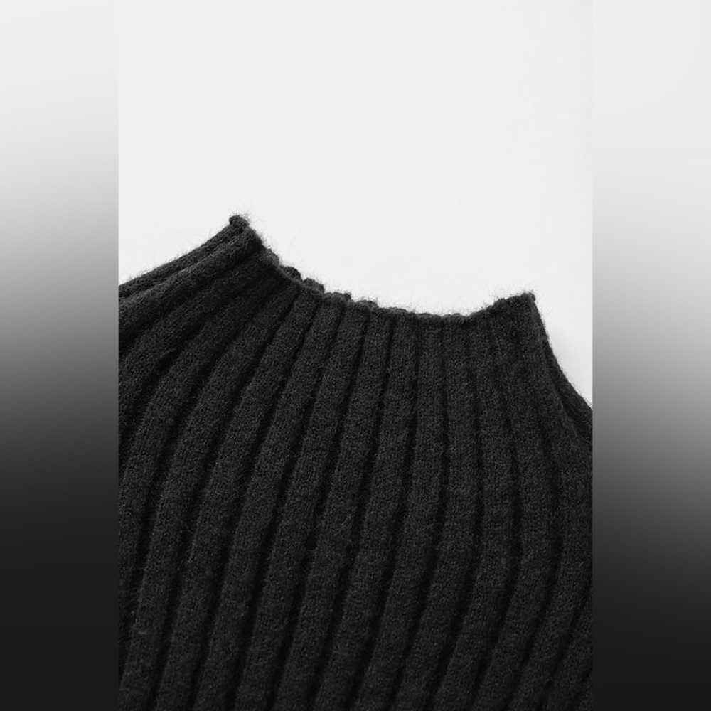 Cupshe x JoJo Midnight Mockneck Mini Sweater Dress - Picture 8 of 9